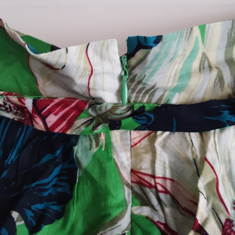 ATF Green Floral Maxi Skirt. Size 10P. - Picture 5 of 6